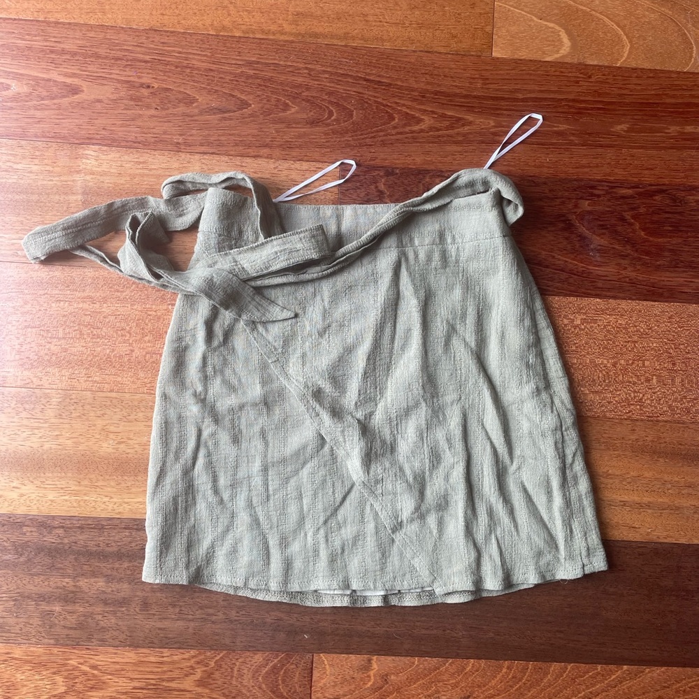 Khaki green skirt